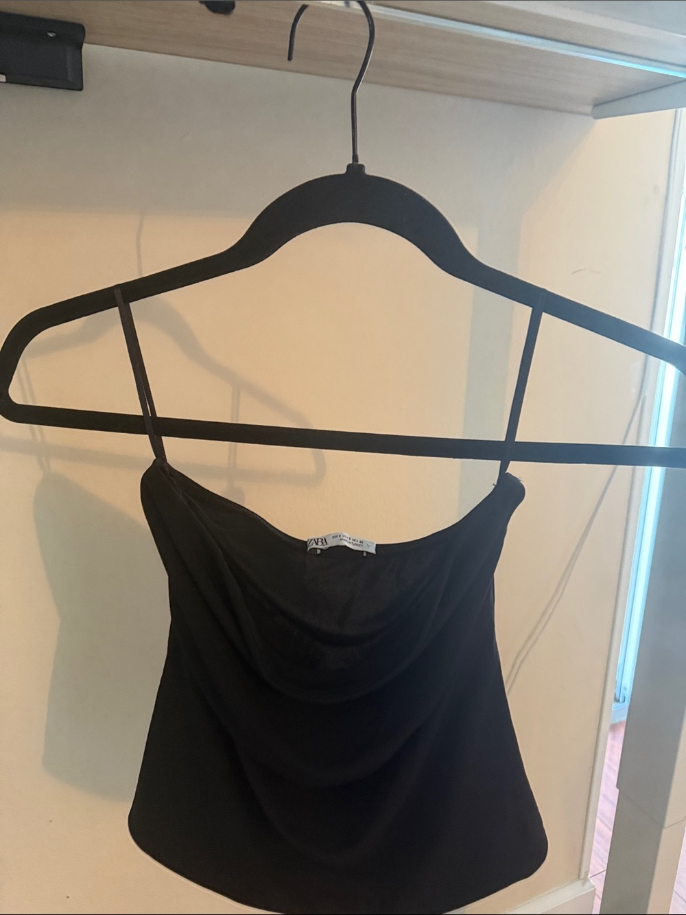 Zara black crop top